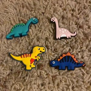 Set Of 4 Dinosaur Croc Charm Jibbitz